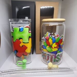 2/$16 Autism Awarness Personalized Tumblers